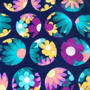 LuLaRoe O/S Flower Leggings Multicolored Daisy Design
